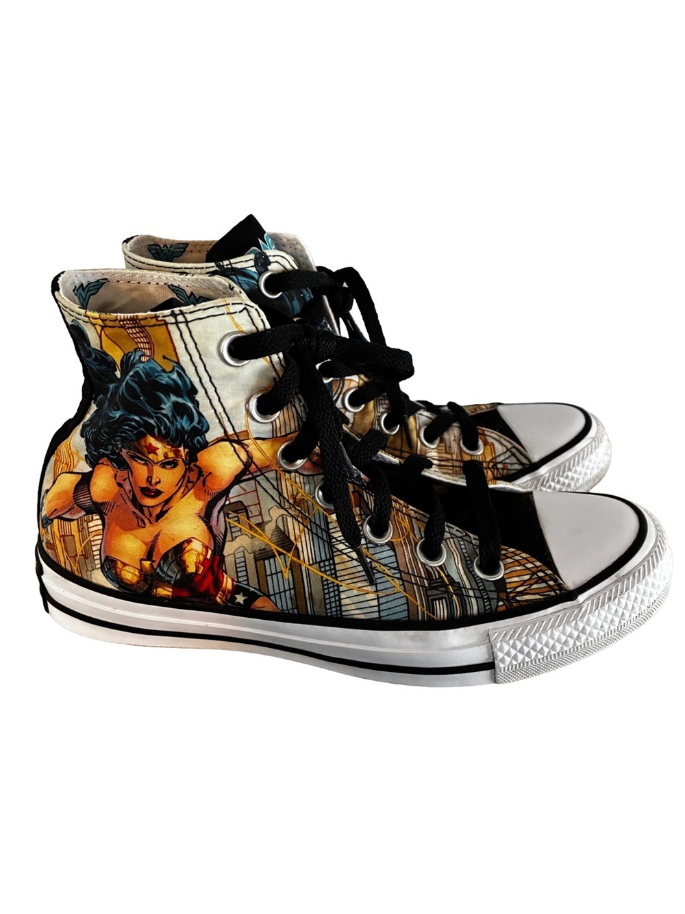 DC Comics x Converse Wonder Woman High Tops Size 6 - Picture 4 of 7
